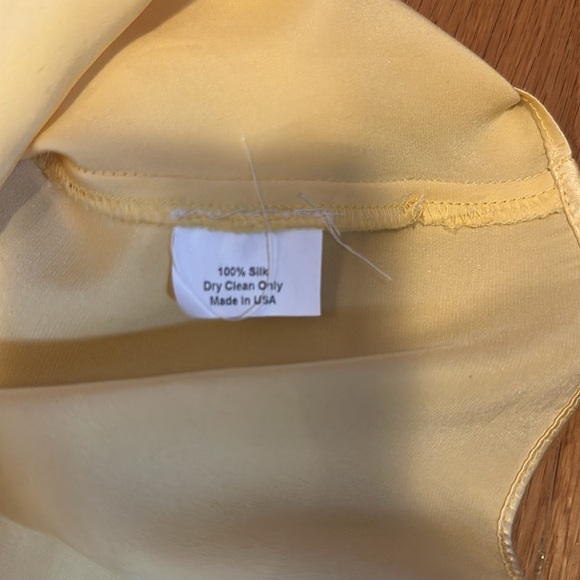 Christi Conaway yellow silk tie blouse - Picture 9 of 9